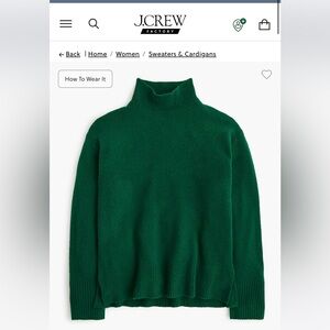 J. Crew Women's Emerald Cowl Neck Sweater